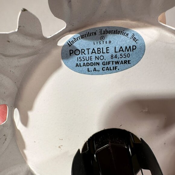 Aladdin Giftware, L.A. Calif. Vintage Ceramic Baseball Boy Night Light Lamp Rare - Picture 2 of 16